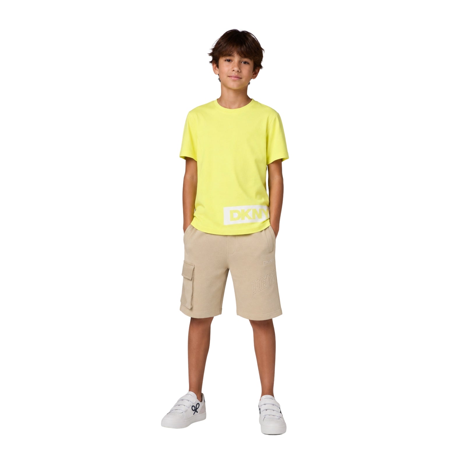 Camiseta amarilla de manga corta DKNY niño | Konestilochic