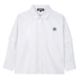 DKNY - D62351_10P – Camisa de manga larga y manga corta de popelín de algodón - Niña