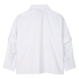 DKNY - D62351_10P – Camisa de manga larga y manga corta de popelín de algodón - Niña