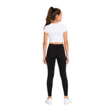 DKNY - D62365_09B – Leggins de algodón orgánico con ilustración de la marca en el lateral de la pierna - Niña