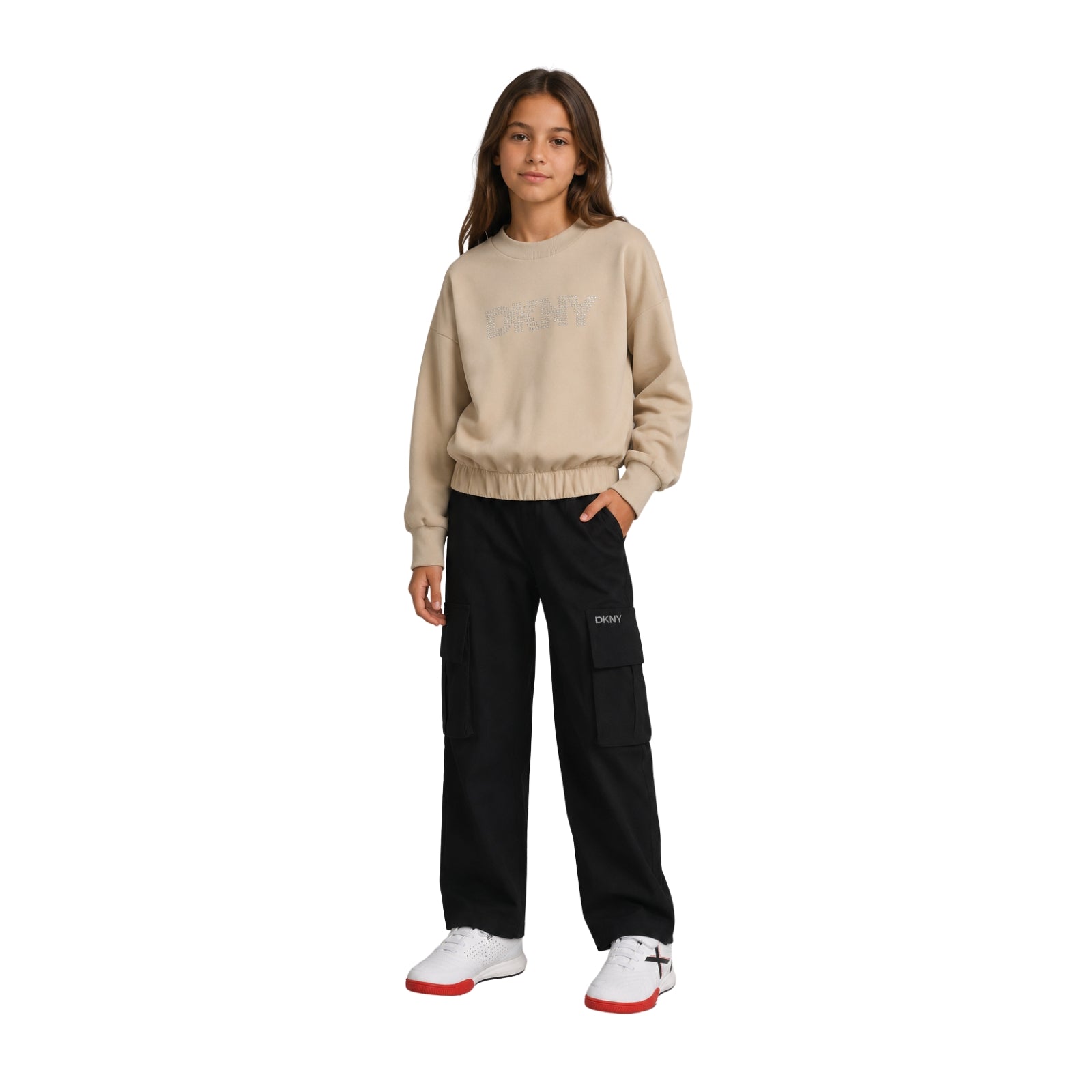 Pantalones anchos negros para niña DKNY – Estilo y confort Konestilochic