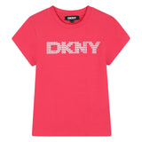 DKNY - D62406_49G – Camiseta de manga corta con tachuelas cuadradas - Niña