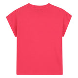 DKNY - D62412_49G – Camiseta de manga corta de punto jersey con ilustración estampada - Niña