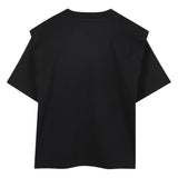 DKNY - D62417_09B – Camiseta de manga corta 100% algodón orgánico con estampado delantero - Niña