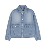 DKNY - D62535-Z03 – Cazadora vaquera azul 2% elastano con bolsillos con botón – Unisex niños