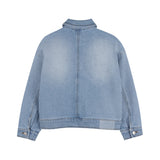 DKNY - D62535-Z03 – Cazadora vaquera azul 2% elastano con bolsillos con botón – Unisex niños