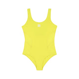 DKNY - D62564-535 – Bañador amarillo con forro y detalle de malla en la cintura - Niña