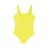 DKNY - D62564-535 – Bañador amarillo con forro y detalle de malla en la cintura - Niña