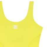 DKNY - D62564-535 – Bañador amarillo con forro y detalle de malla en la cintura - Niña
