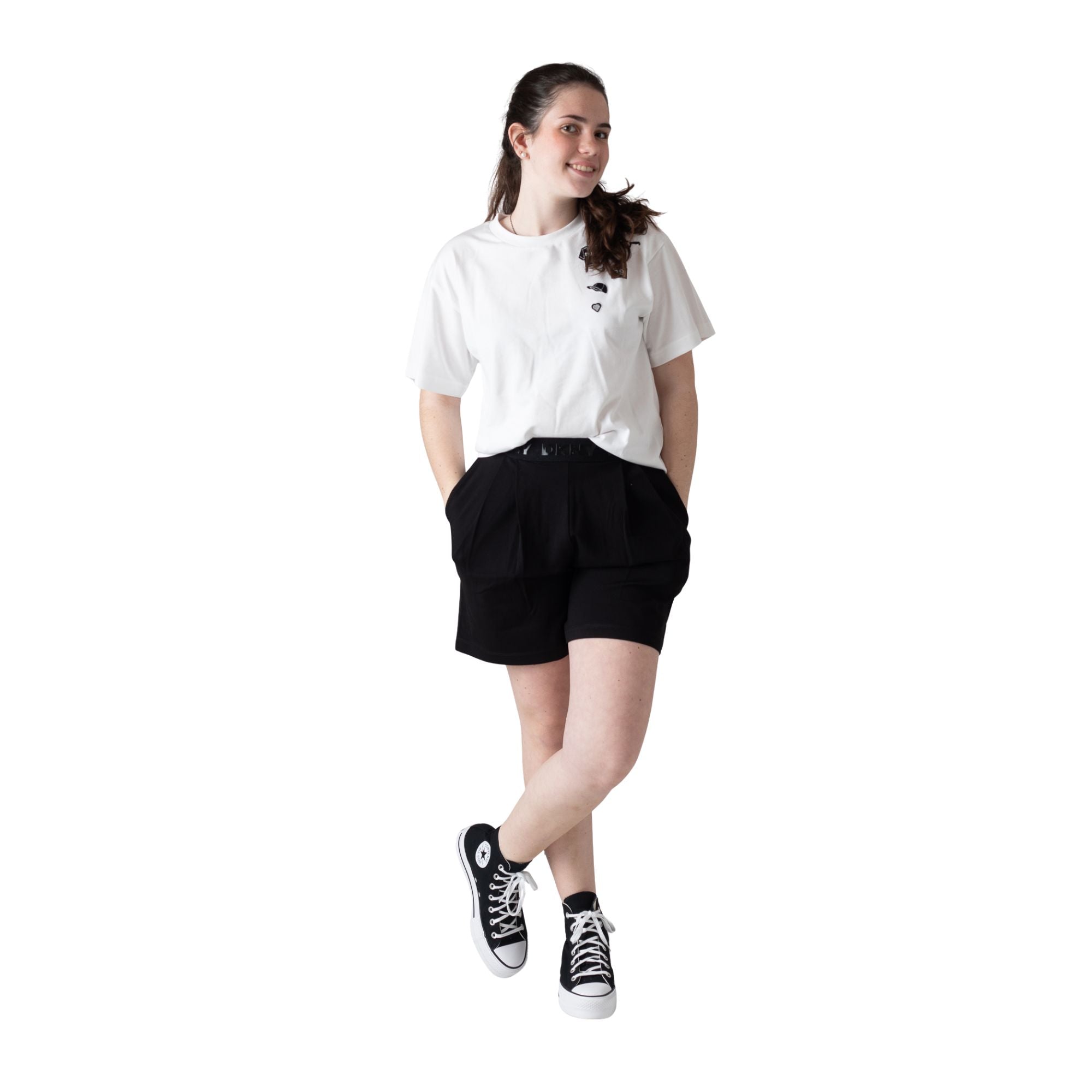 Pantalones cortos negros DKNY para niña Konestilochic