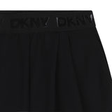 DKNY - D62574-09B – Pantalones cortos negros de tejido Milano con cintura elástica - Niña