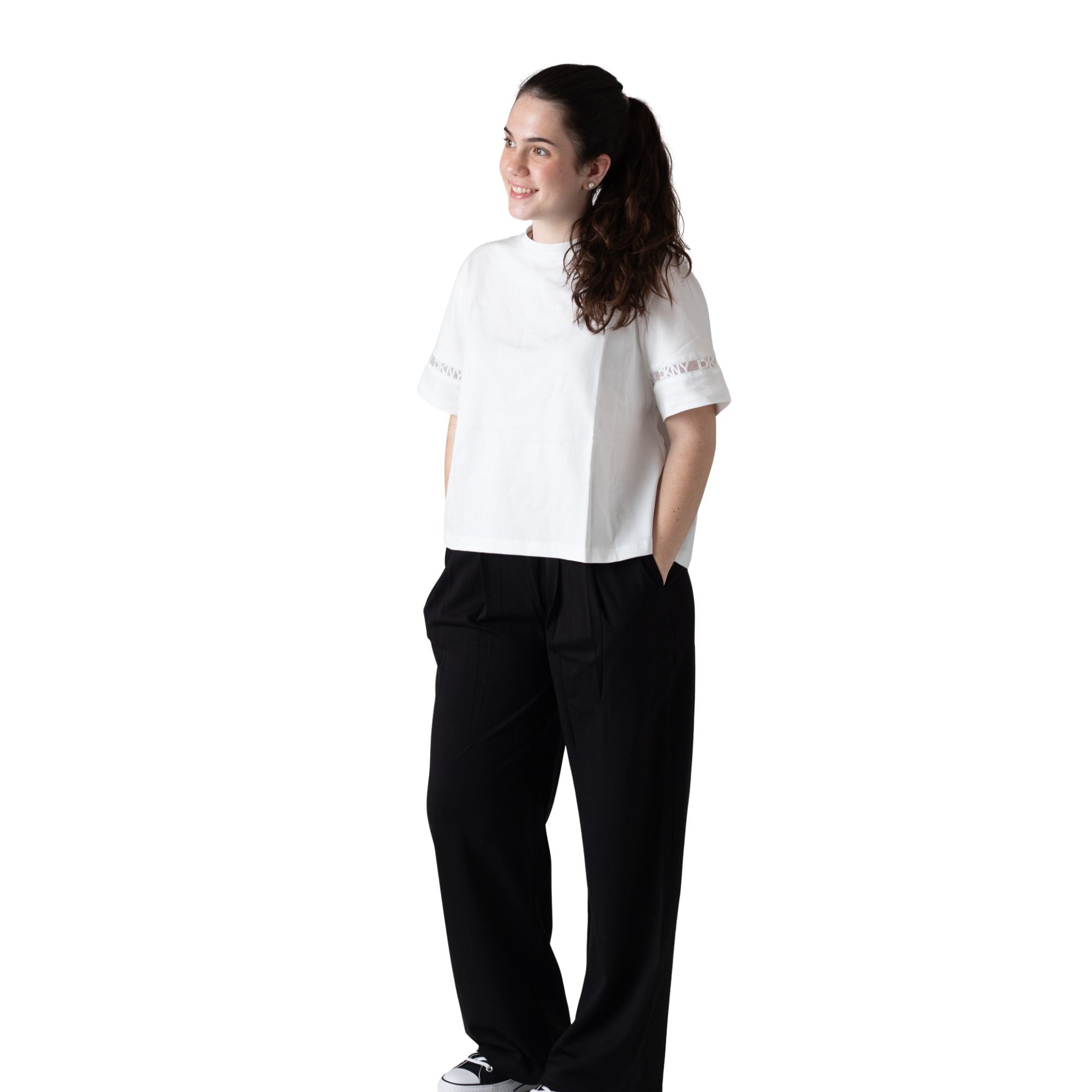 Pantalones negros DKNY para niña | Tienda online oficial Konestilochic