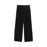DKNY - D62583-09B – Pantalones negros de tejido Milano con cintura elástica y bolsillos - Niña