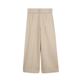 DKNY - D62587-20P – Pantalones color arena de sarga con efecto satén - Niña