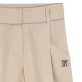 DKNY - D62587-20P – Pantalones color arena de sarga con efecto satén - Niña