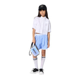 DKNY - D62589-Z40 – Pantalones cortos azules de popelín con cintura elástica y bolsillos - Niña