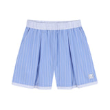DKNY - D62589-Z40 – Pantalones cortos azules de popelín con cintura elástica y bolsillos - Niña