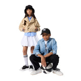 DKNY - D62593-10P – Falda corta blanca de popelín 100% algodón con cintura elástica - Niña