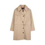 DKNY - D62608-20P – Trench 2 en 1 color arena de popelín arrugado con forro - Niña