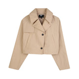 DKNY - D62608-20P – Trench 2 en 1 color arena de popelín arrugado con forro - Niña