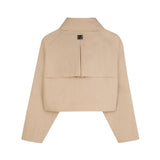 DKNY - D62608-20P – Trench 2 en 1 color arena de popelín arrugado con forro - Niña