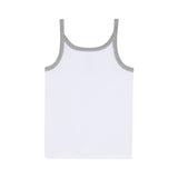 DKNY - D62613-10P – Camiseta blanca de tirantes con canalé plateado en cuello y sisas - Niña