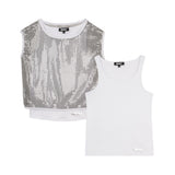 DKNY - D62618-16 – Camiseta 2 en 1 - Niña