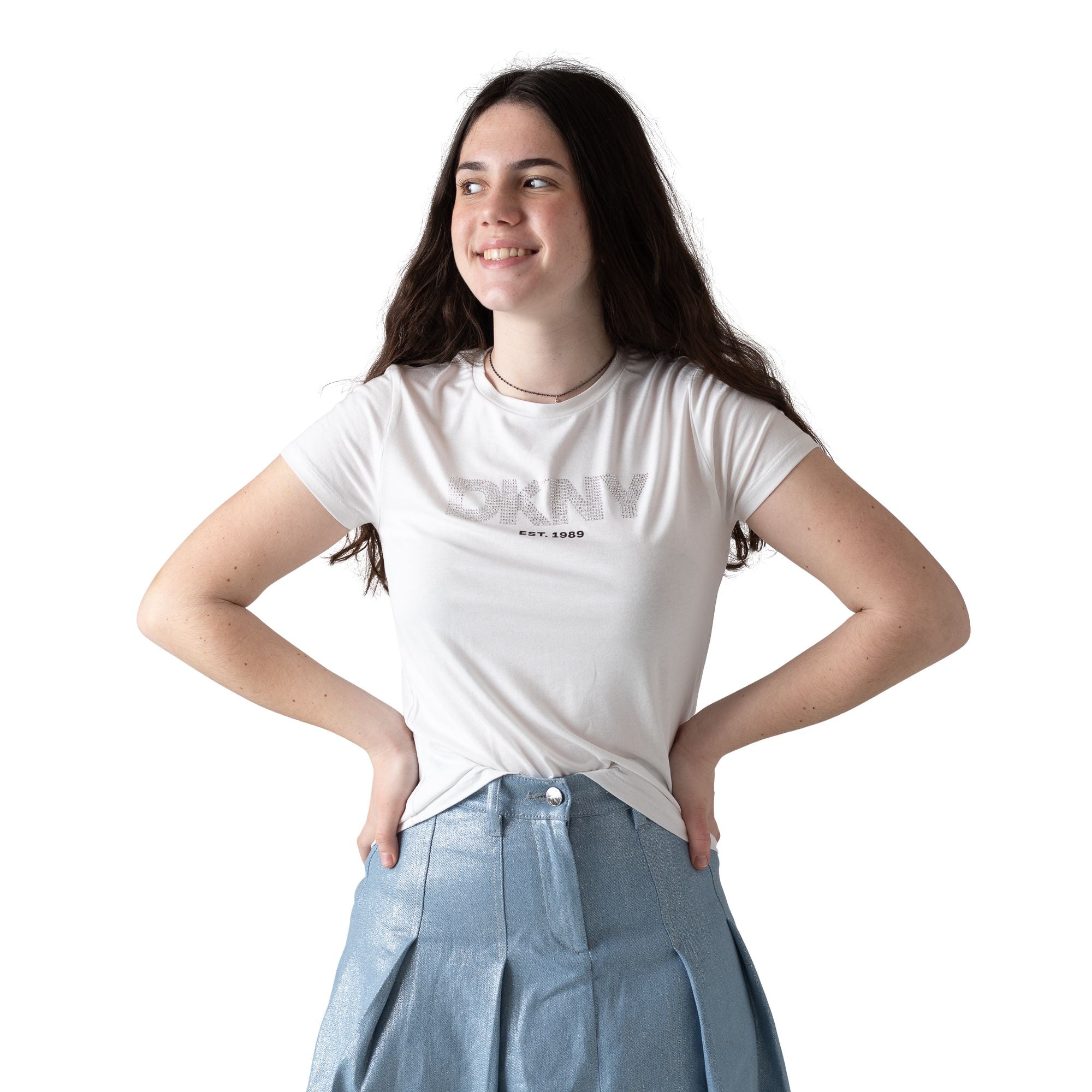 Camiseta blanca DKNY Niña | Estilo urbano Konestilochic