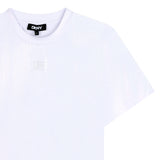 DKNY - D62626-10P – Camiseta blanca de manga corta de viscosa con efecto perlado - Niña