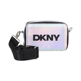 DKNY - D62639-111 – Bolso con aspecto metalizado y bandolera ajustable (11,5 x 17 x 5,5 cm.)