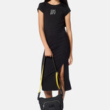 DKNY - D62641-09B – Bolso en símil liso con efecto goma con bandolera ajustable (15 x 20 x 7 cm.)