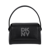 DKNY - D62685-09B – Bolso negro de mano en imitación de piel lisa (11,5 x 19 x 10,4 cm.)