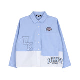 DKNY - D62781-V38 - Camisa azul de manga larga - Niña