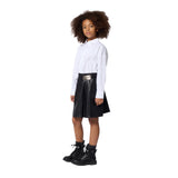 DKNY - D62782-10P - Camisa blanca de manga larga 100% algodón - Niña