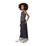 DKNY - D62783-Z11 - Pantalones vaqueros negros con detalles en plata y cintura ajustable - Niña