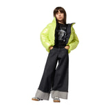 DKNY - D62783-Z11 - Pantalones vaqueros negros con detalles en plata y cintura ajustable - Niña