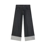 DKNY - D62783-Z11 - Pantalones vaqueros negros con detalles en plata y cintura ajustable - Niña