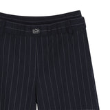 DKNY - D62786-845 - Pantalones anchos azul marino de lana fría con estampado de rayas - Niña