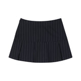 DKNY - D62789-845 - Falda plisada azul marino de lana fresca con cintura ajustable - Niña