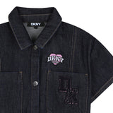 DKNY - D62795-Z38 - Vestido vaquero azul marino 2 en 1 - Niña