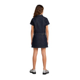 DKNY - D62795-Z38 - Vestido vaquero azul marino 2 en 1 - Niña