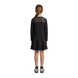 DKNY - D62799-09B - Vestido negro de manga larga - Niña
