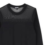DKNY - D62799-09B - Vestido negro de manga larga - Niña