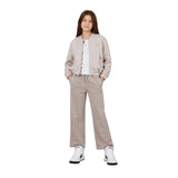 DKNY - D62887-275 - Pantalones beige de pierna ancha con cintura elástica ajustable - Niña