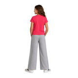 DKNY - D62888-A32 - Pantalones grises de felpa francesa con cintura ajustable y bolsillos - Niña