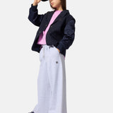 DKNY - D62888-A32 - Pantalones grises de felpa francesa con cintura ajustable y bolsillos - Niña