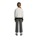 DKNY - D62897-N50 - Jersey blanco de cuello alto 100% algodón - Niña