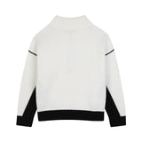 DKNY - D62897-N50 - Jersey blanco de cuello alto 100% algodón - Niña