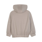 DKNY - D62902-275 - Sudadera beige con capucha y cierre de cremallera - Niña