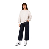 DKNY - D62904-C10 - Sudadera beige de felpa francesa con logotipo estampado delantero - Niña